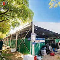 Tente de stockage modulaire à structure en acier 3m/4m/5m, Tente chapiteau personnalisable pour salons professionnels, Espaces extensibles, Prix compétitif