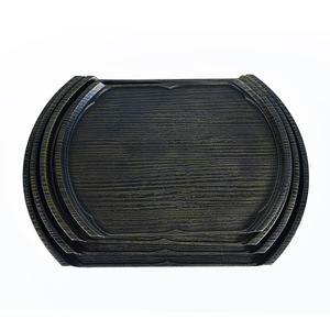 Twin swords, unique bronze-style Japanese <b>tray</b>, dessert plate, <b>tea</b> <b>tray</b>, sushi plate, sukiyaki, Japanese and Korean cuisine. - Product Image 2