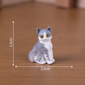 <b>Mini</b> Resin Animals Miniature Resin Cat Crafts Figurines Ornaments for DIY Car Dashboard Office <b>Desk</b> Computer Monitor Decor - Product Image 2