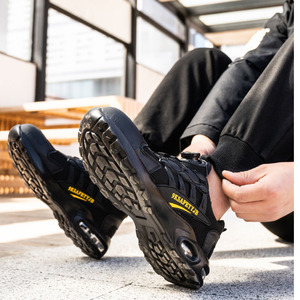 Scarpe da costruzione antiscivolo a prova di pugnalata da esterno con testa in acciaio scarpe di sicurezza comode da uomo resistenti all'usura - Product Image 4