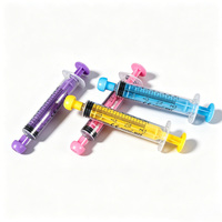 Seringue d'alimentation vétérinaire jetable de 5 ml sans aiguille, distributeur oral pour animaux de compagnie avec embout en silicone