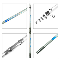 WEI Accessoires Télescopique Surf Cannes À Pêche 3.6m-5.7m Carbone Super Dur Long Throlling Casting Rod Mer Bateau Canne À Pêche