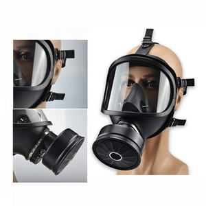 Duel masker <span class=keywords><strong>Gas</strong></span> Respirator, pelindung kimia Anti radiasi nuklir - Product Image 5