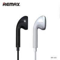 Écouteurs filaires Remax 3,5 mm avec design semi intra-auriculaire, commandes intégrées, microphone et câble de 1 m pour la musique et les appels