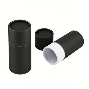 Scatole Cilindriche in Cartone Riciclabile Nero Personalizzate per Alimenti, Caramelle, Caffè, Tè, Confezioni in Tubo di Carta - Product Image 6