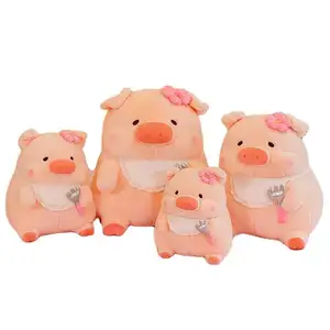 Stuffed Plush Toy Anime Custom Soft Cute Stuffed Animal Pig Plush Toy Pillow Wholesale Plush Doll Supplier Food Lulu Pig