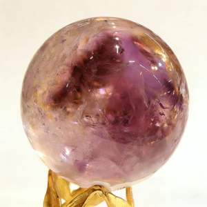 Sphère d'améthyste de haute qualité, <span class=keywords><strong>pierre</strong></span> brute d'améthyste, collection de cristaux de méditation, boule à rayures violettes, artisanat de décoration Feng Shui - Product Image 2