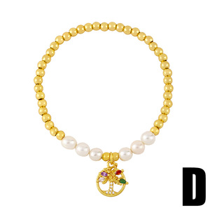 Pulsera de Perlas con Forma de Corazón de Durazno y Abeja Nueva Colección SC <span class=keywords><strong>2022</strong></span>, Pulsera de Cuentas con Diseño Personalizado de Mariquita, Pulsera Elástica con Dije de Árbol de la Vida para Mujer - Product Image 6