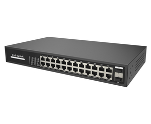สวิตช์ PoE กิกะบิต 24 พอร์ต ขายดี พร้อมพอร์ต SFP 2 พอร์ต รองรับมาตรฐาน IEEE 802.3 Af/at - Product Image 1