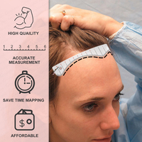Nouveau kit de gabarits et règles pour la micropigmentation du cuir chevelu, outils de mesure et de cartographie avec plusieurs formes pour SMP