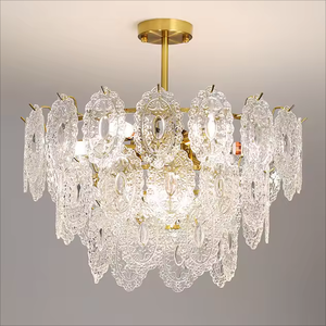 Nueva llegada estilo francés candelabro arte decoración sala comedor dormitorio luz colgante de cristal - Product Image 1