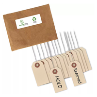 Étiquette suspendue personnalisée en carton kraft beige neutre, style vintage écrit à la main, avec perforation renforcée, en carton robuste, faite à la main pour vêtements