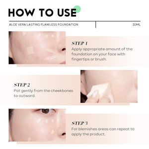 Base de Maquillaje de Larga Duración LAIKOU con Aloe Vera, Esencia Nutritiva, Cobertura Natural Acuosa, Corrector de Maquillaje Facial - Product Image 6