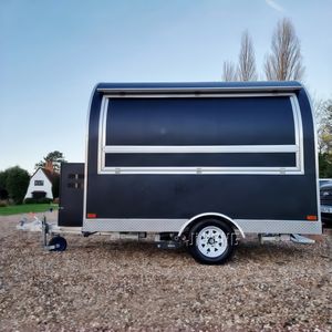 カスタマイズ可能なミニ屋外サービスカート、牽引可能な移動式フードトラック（コーヒー＆アイスクリームケータリング用）、フルキッチン設備付き - Product Image 3