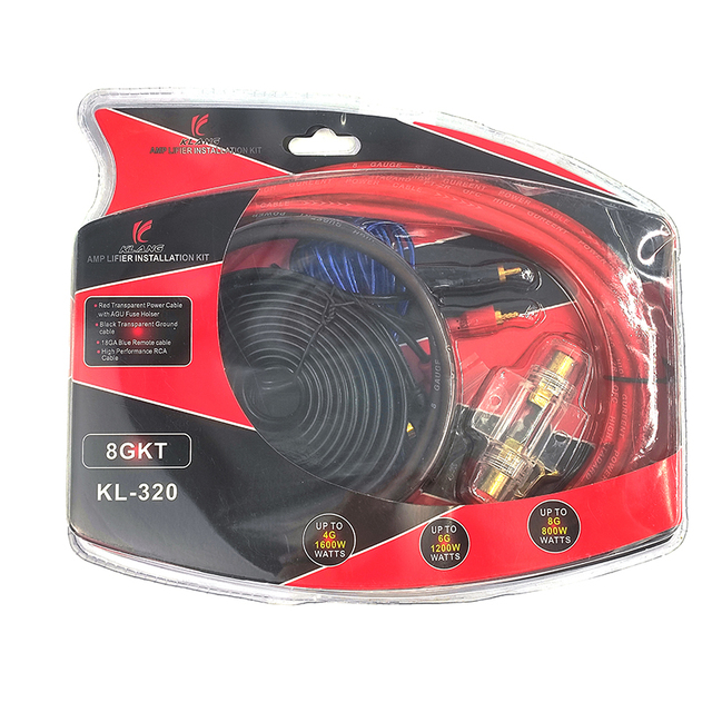 Klang Car Audio Subwoofer Wire Cable Set 8 GA Power Cable RCA Car Amplifier Cable