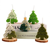 Weihnachts-Aromatherapie-Kerze Kreative Weihnachtsbaum-förmige Dekorative Duftkerze Britische Birne Freesie Duft Handgegossenes Gemisch