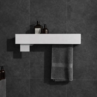 Étagères de rangement minimalistes pour cuisine et salle de bain, étagère en métal, barre porte-serviettes et porte-papier toilette, organisateur mural, décoration intérieure