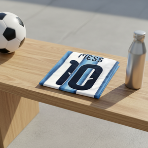 Vendita all'Ingrosso di Alta Qualità: Tappeto da Calcio per la Nazionale Argentina # 10 <span class=keywords><strong>Messi</strong></span> 100% fibra di poliestere, pantaloncini corti, ad asciugatura rapida, traspiranti, taglia fai da te S-4XL - Product Image 1