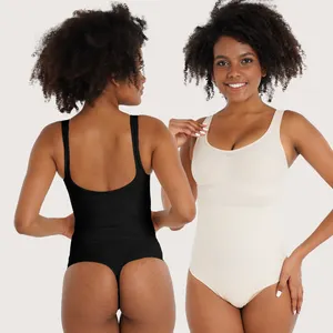 S-SHAPER Fashion Slim Sleeveless Seamless Compression Wholesale Custom Tummy Control Bodysuit Thong Shirt Vest For Woman