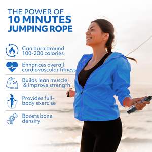 เชือกกระโดดยาว PVC ปรับความเร็วได้ (2.8 ม.) สำหรับการออกกำลังกาย เผาผลาญไขมัน และฝึกความคล่องตัว - Product Image 3