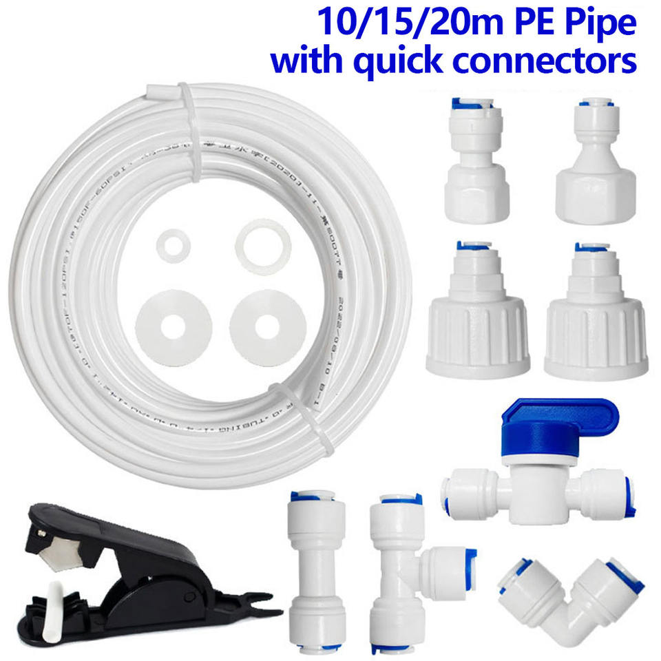 Manual 1/4 Inch Quick Connect Water Tube Fitting Kit with 10m Pipe Ball ...