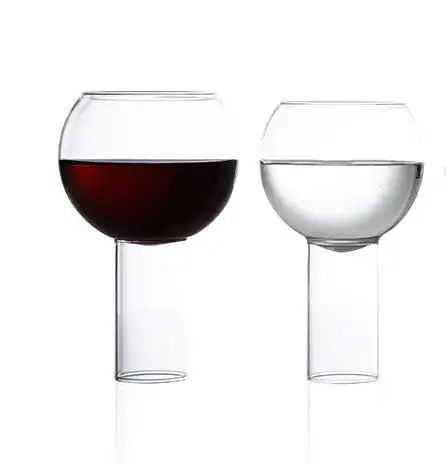 Groothandel Aangepaste Nordic Ontwerp Hoge Kwaliteit Rode Wijn Glas Beker Ronde Wijn Glazen Voor Restaurant