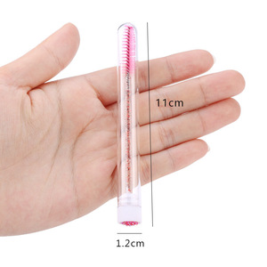 Brosse recourbe-cils Jieshuya avec tube pailleté, manche en cristal jetable, colorée pour le maquillage - Product Image 2