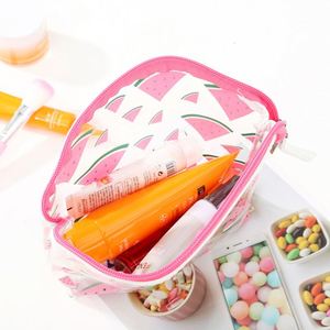 Estuche de Maquillaje Transparente de PVC con Diseño de Sandía, de Gran Capacidad, para Estudiantes y Viajes, Novedad de Verano - Product Image 2