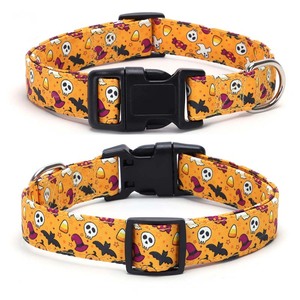 Collar de perro temático de Halloween para perros pequeños y medianos Collar de cuello ajustable para mascotas al por mayor - Product Image 5