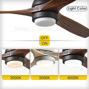 Hiện Đại Quạt Trần Đèn Và Điều Khiển Từ Xa Ba Bằng Gỗ Lưỡi <span class=keywords><strong>5</strong></span> Tốc Độ Câm DC Động Cơ LED Quạt Trần Với Ánh Sáng - Product Image 3