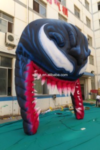 巨大なサメの口の形をしたエントランスアーチトンネル、インフレータブルサメアーチ、シーワールドイベント装飾用広告 - Product Image 6
