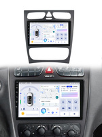 Unité de remplacement du tableau de bord Android MEKEDE pour Mercedes Classe C W203 2000-2004, faisceau de câblage complet et décodeur CANbus