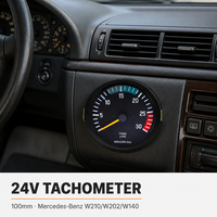 CORKIAUTO Tachometer 24V 100mm untuk Mercedes Benz W210 W202 W140 Pengukur Kecepatan Digital