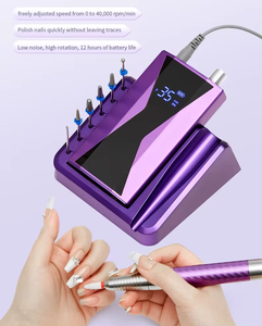 Máquina Profesional Portátil Recargable para Manicura P60/P70/P80, 40000 RPM, Velocidad sin Escobillas, con Base de Carga - Product Image 5