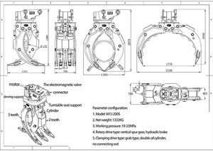 XUVOL OEM/ODM WYJ 200S Nouvelle pelle hydraulique de 18 à 25 tonnes avec système hydraulique à double cylindre pour les fermes, dotée d'une grappin à bois - Product Image 4
