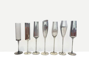 Bicchieri da Vino in Acrilico Personalizzati <span class=keywords><strong>2022</strong></span>, Forma Cilindrica Satinata, Vendita all'Ingrosso, Calici per Feste, Confezione Grigia per Flute da 250ml - Product Image 4