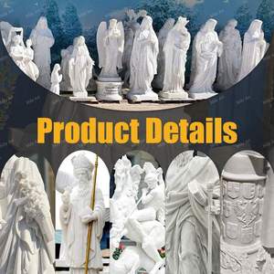 Estatua de San Jorge de Mármol de Tamaño Real MILY para <span class=keywords><strong>Iglesia</strong></span>, Escultura Religiosa Tallada a Mano, Proveedor de Estatuas Católicas Personalizadas - Product Image 3