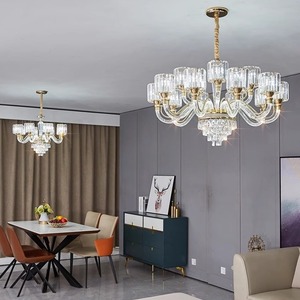 Crystal Chandelier <b>Led</b> <b>Light</b> Multi Head Round Shape For Living Room Dining Room Hotel Lighting Fixture - Product Image 2
