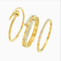Bracelet Réplique AAA en Acier Inoxydable Or Diamant, Ne Se Décolore Pas, avec Tournevis à Clous