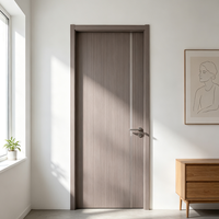 Puerta Interior de Madera de Nogal Sólido sin Pintura, Puerta de Madera Insonorizada para Dormitorio, para Habitaciones de Hotel y Uso Residencial
