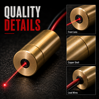 Accessoires laser industriels pour alignement CNC et de machines, module laser 650nm5, point rouge/tête en cuivre