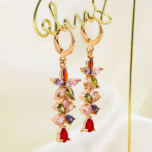 Juego de Collar y Aretes de Lujo con Baño de Oro y Circonitas en Forma de Gota de Agua para Mujer, Joyería para Compromiso, Boda y Fiesta Nupcial - Product Image 5