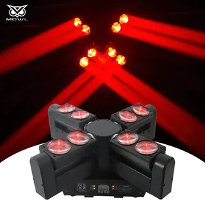 MOWL Professional RGBW 4 IN1 8 Augen Cross Moving Head Light für Stage Ball Pub Church