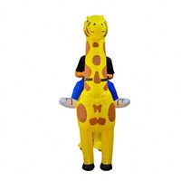 Disfraz de jirafa inflable de actuación para adultos de Halloween, trajes de paseo para fiestas para reuniones festivas