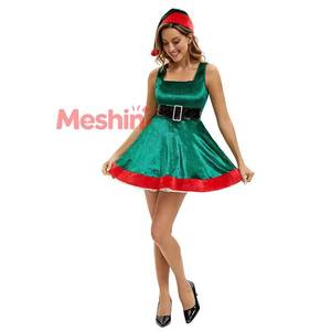 Costume de Princesse Renarde en Velours Vert pour Femme MS ; Robe Sexy pour Halloween, Noël et Carnaval (avec chapeau) - Product Image 5