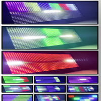 Luz estroboscópica de 200W LED RGBW 48 + 8 segmentos DMX512 Wash Background Stage Uplight para Party Disco KTV-Luces profesionales para DJ