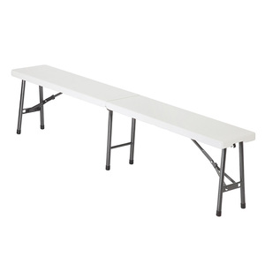 Ktk nuovo Design bianco moderno 6 piedi <span class=keywords><strong>panca</strong></span> pieghevole in plastica da campeggio all'aperto - Product Image 1