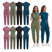 Ensembles de gommage chirurgical à soutien personnalisé combinaison extensible col montant médecins infirmières toiletteurs pour animaux de compagnie hôpitaux médicaux Spas uniforme