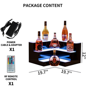 Estante de exhibición de botellas de vino LED de esquina de acrílico, <span class=keywords><strong>para</strong></span> bar, encimera, luicte, soporte <span class=keywords><strong>para</strong></span> botella de licor - Product Image 5