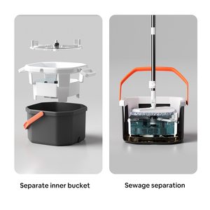 HOLAMOPA Nuovo Design Mop Piatto <span class=keywords><strong>per</strong></span> Pulizie Domestiche con Secchio a Doppia Camera <span class=keywords><strong>per</strong></span> Separazione Acqua Sporca e Panno in Microfibra <span class=keywords><strong>per</strong></span> la Vendita al Dettaglio - Product Image 2